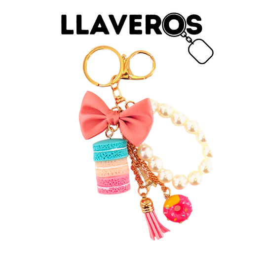 LLAVEROS DE PASTEL Y DONITAS
