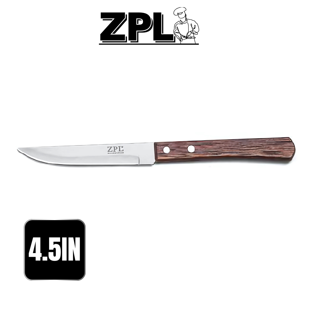 ZPL STEAK KNIFE WOOD HANDLE PACKAGING 4.5