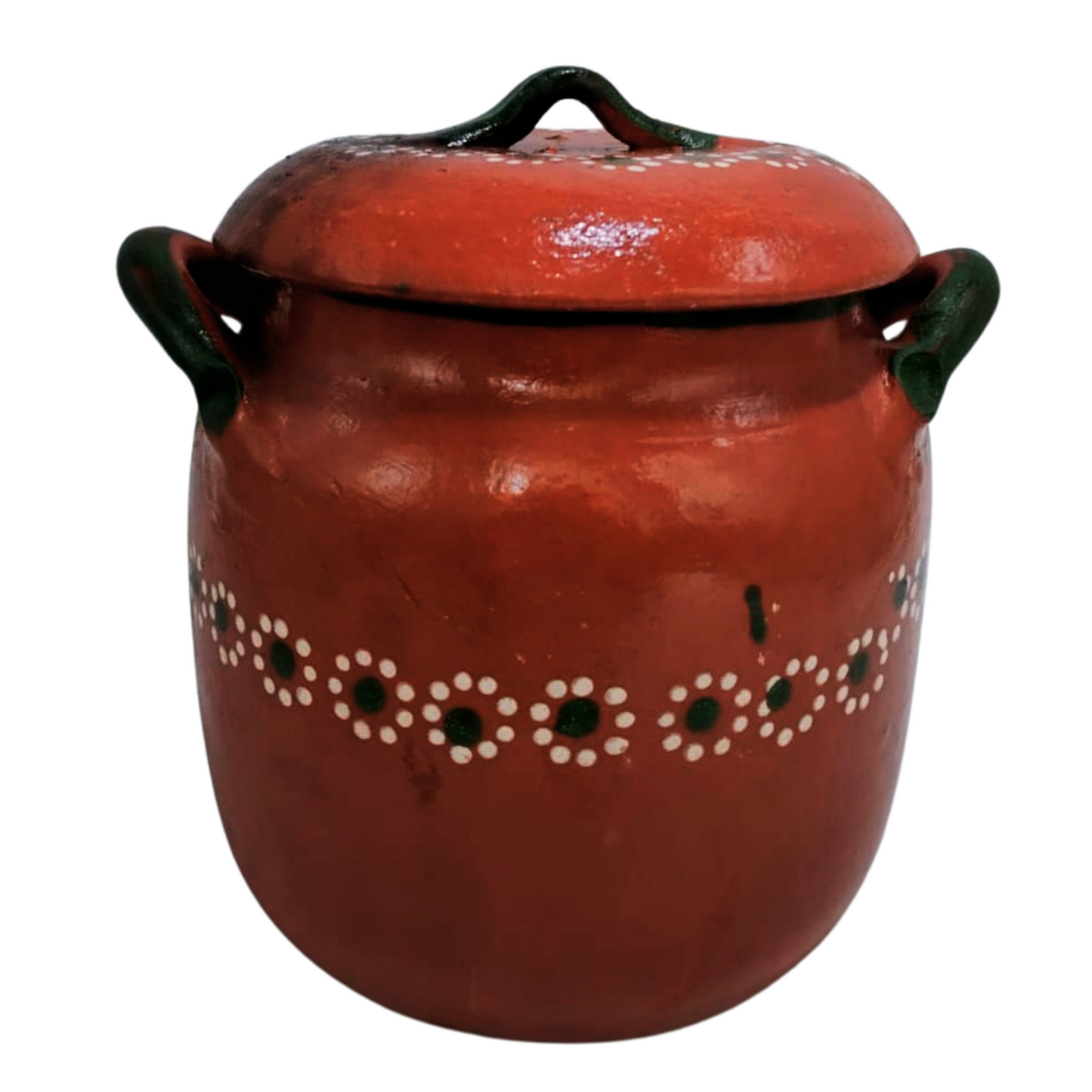 OLLA DE FRIJOLES MEXICANA DE BARRO DE 3.5LT