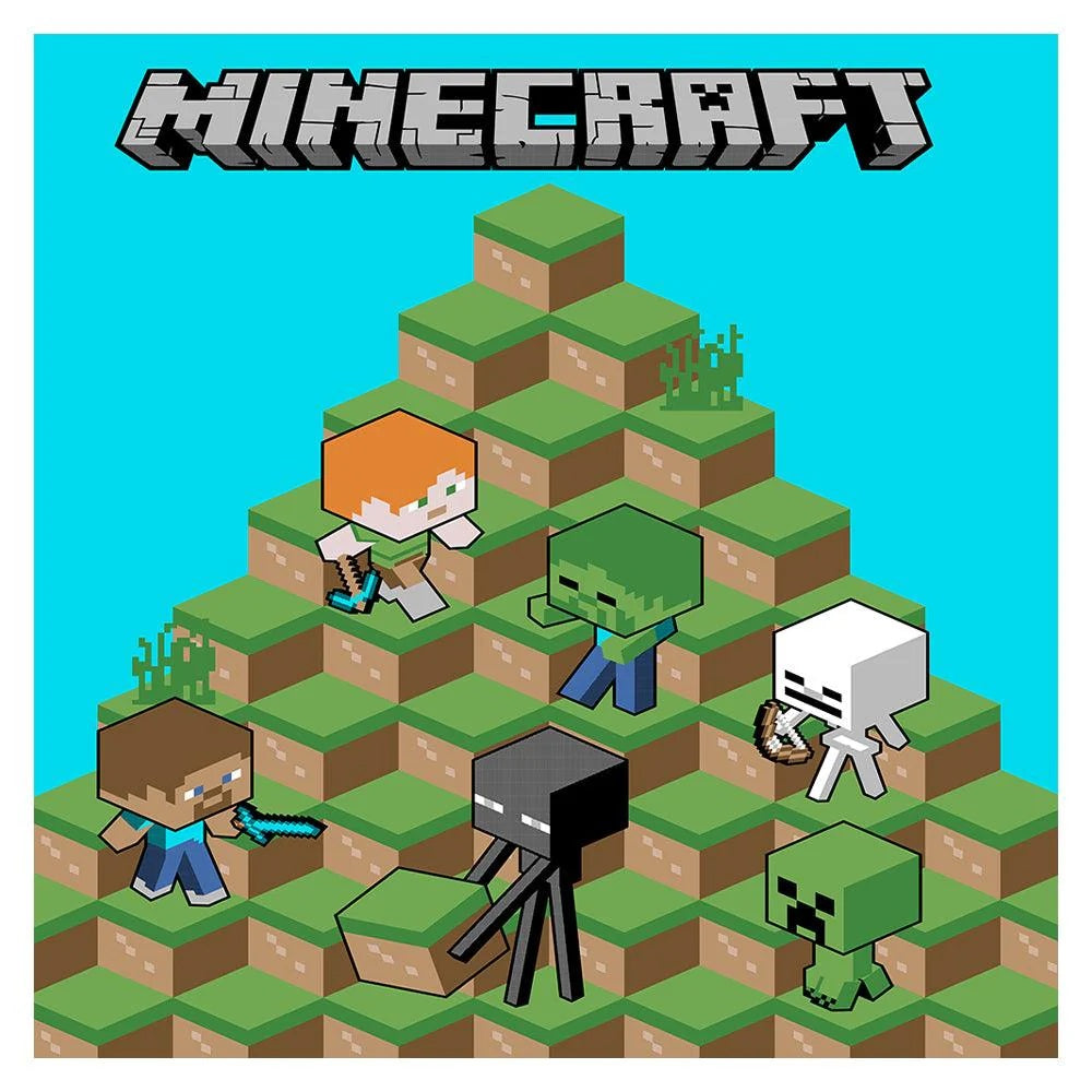 DAHDOUL "BLOCKS" MINECRAFT TWIN/FULL MINECRAFT RACHELLE BLANKET