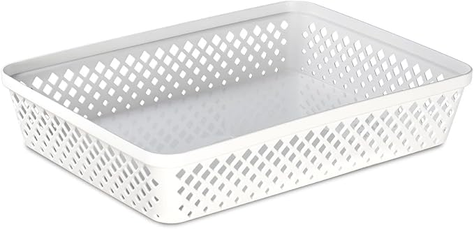GLAD DIAMOND STORAGE BASKETS L WHITE