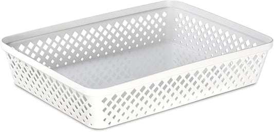 GLAD DIAMOND STORAGE BASKETS L WHITE