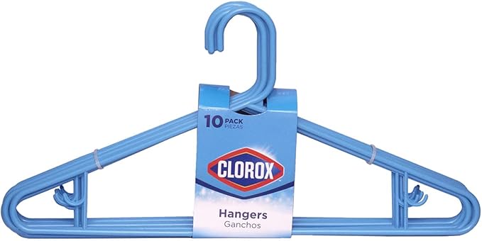 CLOROX PLASTIC HANGER 10PK BLUE