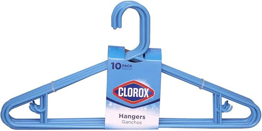 CLOROX PLASTIC HANGER 10PK BLUE
