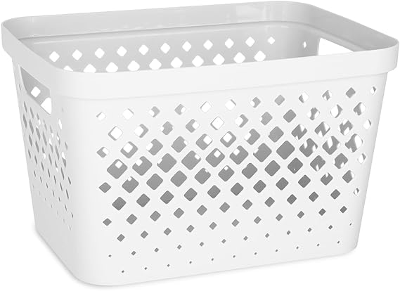 GLAD STORAGE BASKET 4GAL/16L WHITE w/ SIOC