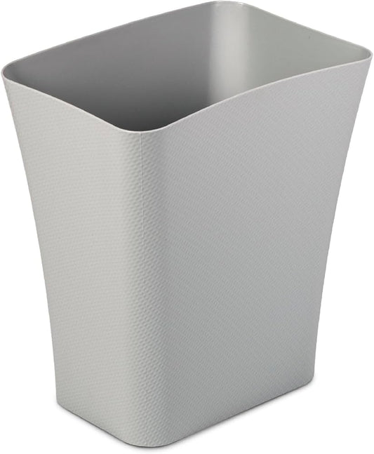 CLOROX SLIM TEXTURA WASTE BIN 12L/3.1G CLEAR FROST w/ATMB