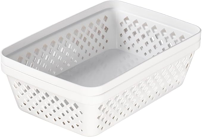GLAD DIAMOND MULTI-PACK STORAGE BASKETS 2PK M WHITE