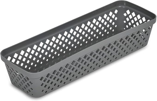 GLAD DIAMOND MULTI-PACK STORAGE BASKETS 2PK NARROW GREY