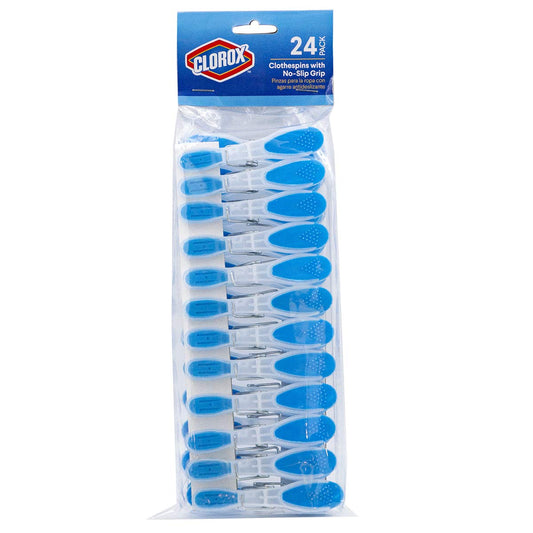 CLOROX SOFT CLIP CLOTHESPINS  24PK BLUE