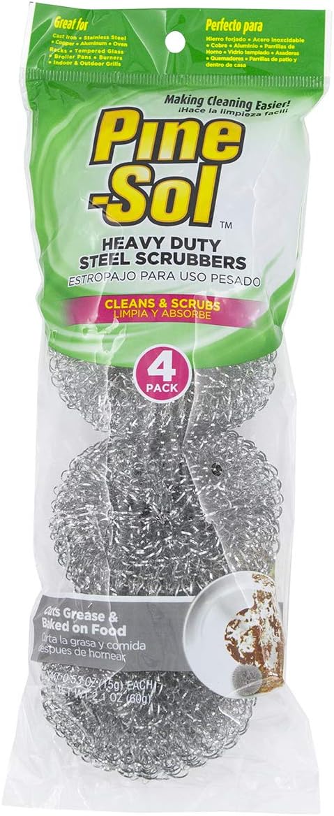 PINE-SOL STEEL SCRUBBERS 4PK
