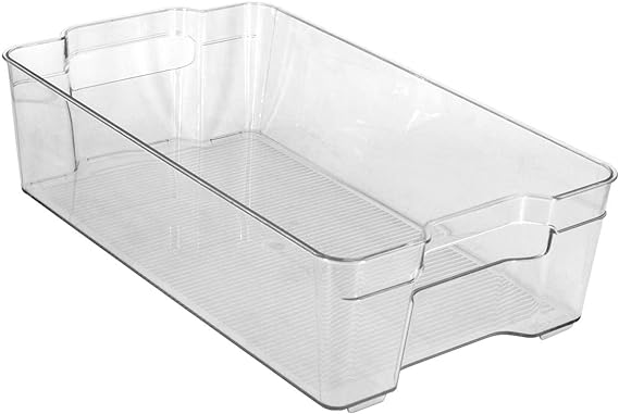 GLAD FRIDGE & FREEZER ORG BIN 14.5X8.3X4IN CLEAR