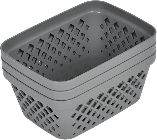 GLAD DIAMOND MULTI-PACK STORAGE BASKETS 3PK S GREY