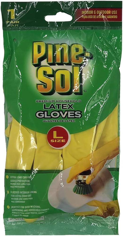PINE-SOL LATEX GLOVES L