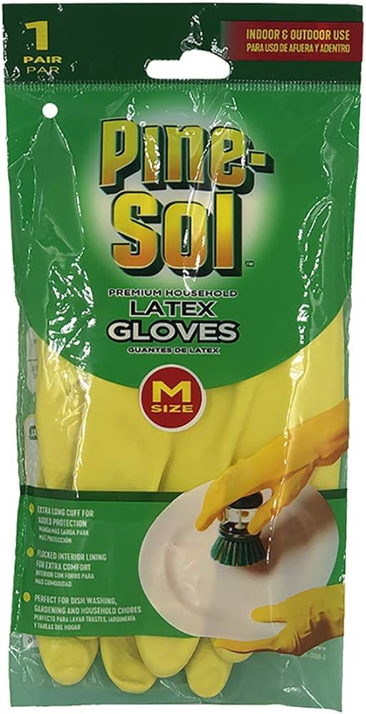 PINE-SOL LATEX GLOVES M