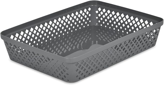 GLAD DIAMOND STORAGE BASKETS L GREY