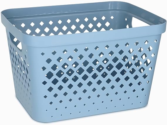 GLAD STORAGE BASKET 4GAL/16L MARINA BLUE w/ SIOC