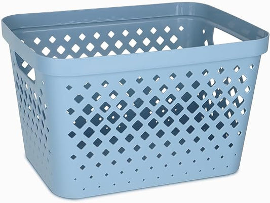 GLAD STORAGE BASKET 4GAL/16L MARINA BLUE w/ SIOC