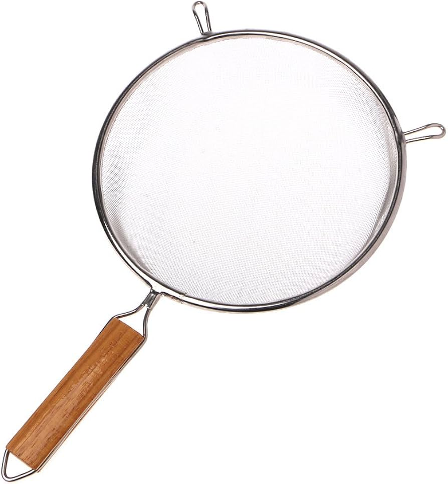 ZPL 18 cm S/S Strainer - wood handle