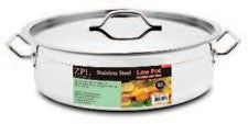 ZPL 36 Qt Stainless Steel Low Pot Double Bottom