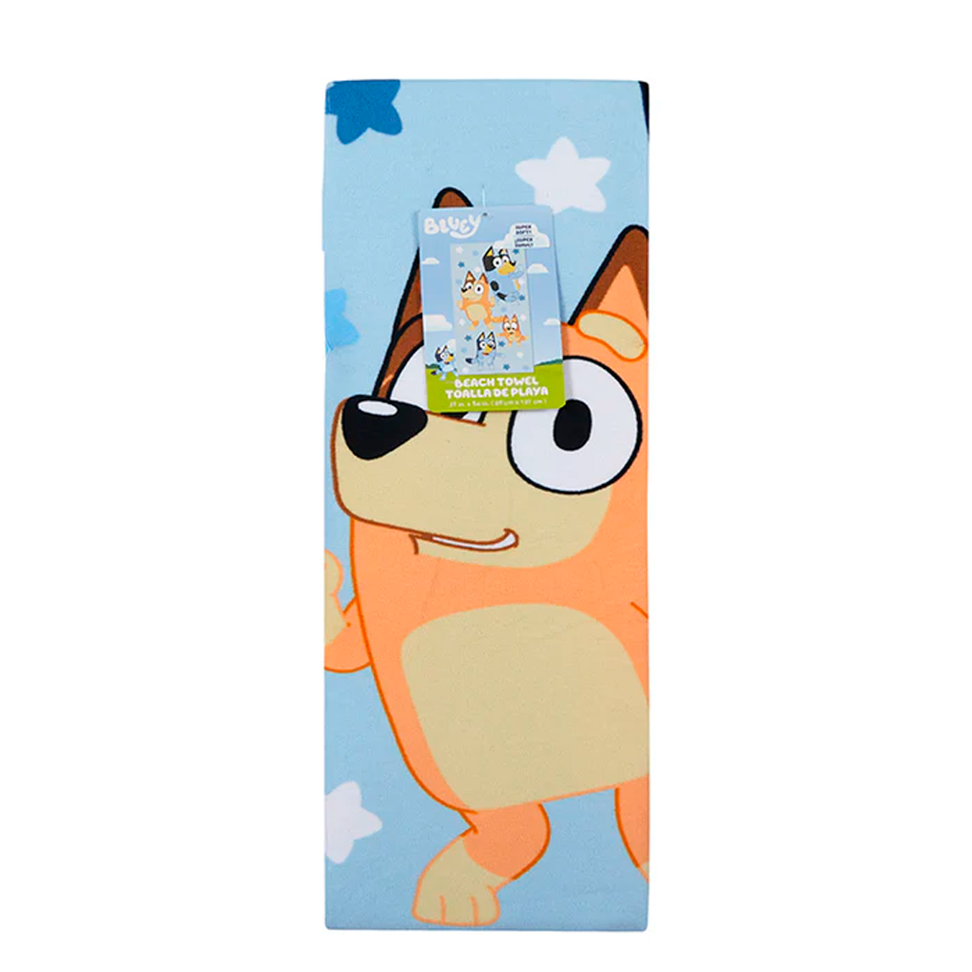 DAHDOUL "CELEBRATION DANCE" BLUEY 27X54 BBC BEACH TOWEL