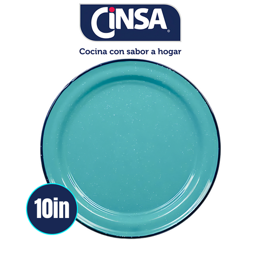 CINSA T 10IN PLATO AZUL TURQUESA