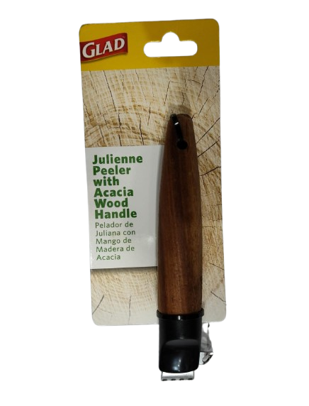 GLAD JULIENNE PEELER W/ ACACIA WOOD HANDLE