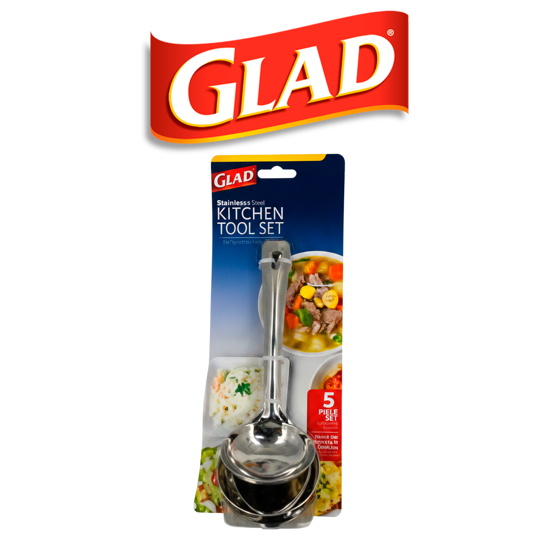 GLAD HOSTES$ 9" SS SPC KITCHEN TOOLS SET