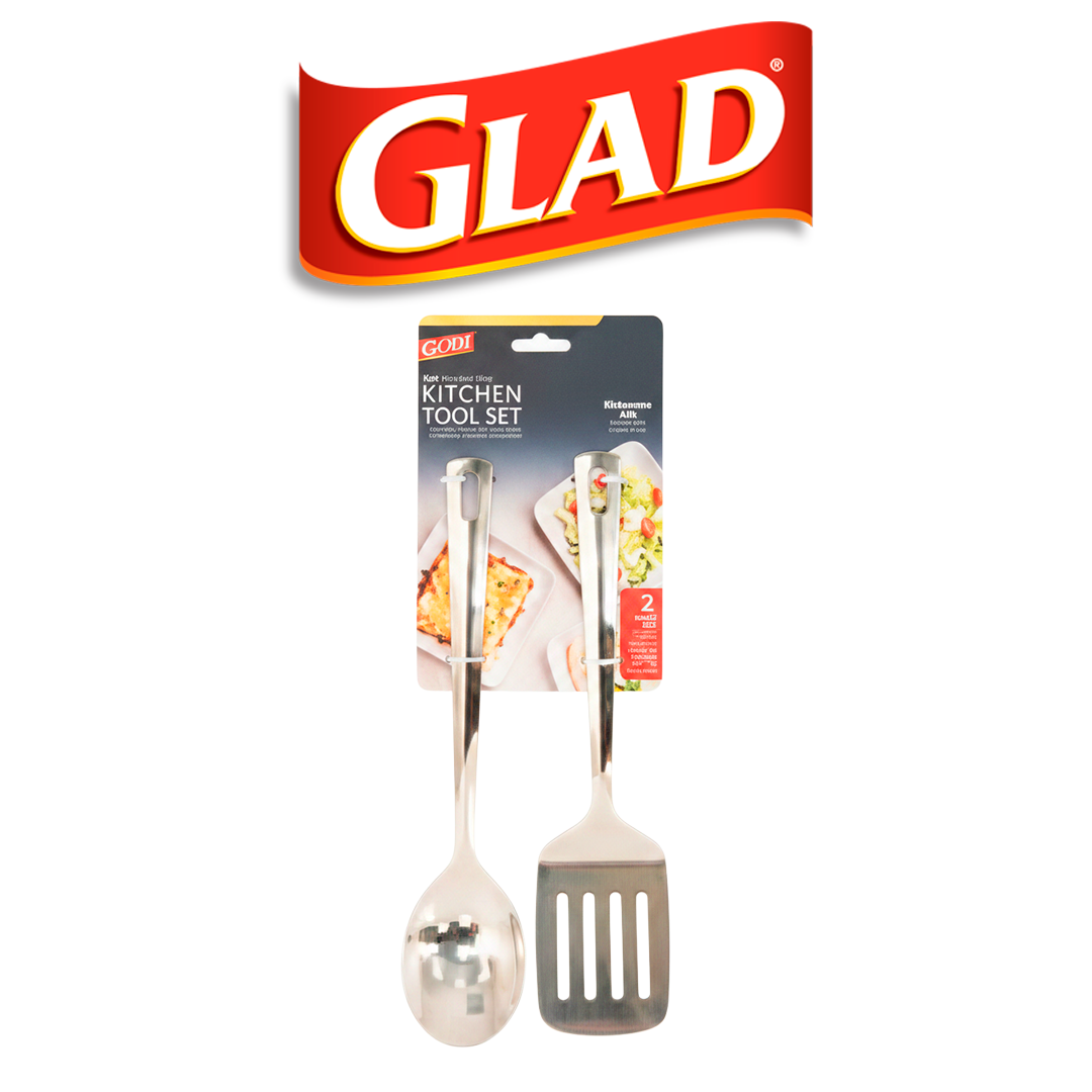 GLAD HOSTES 13" SS 2PC KITCHEN TOOLS SET