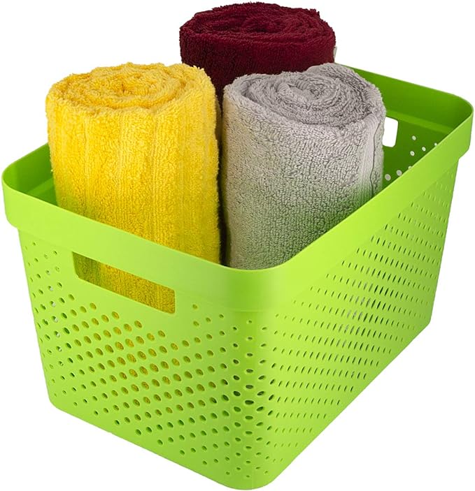 GLAD STORAGE BASKET 4GAL/16L GREEN w/ SIOC
