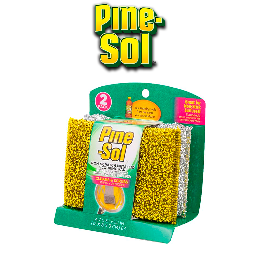 PINE-SOL NON-SCRATCH METALLIC SCOURING PAD 2PK