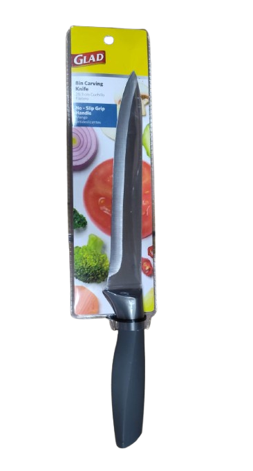 GLAD TPR HANDLE 8IN CARVING KNIFE