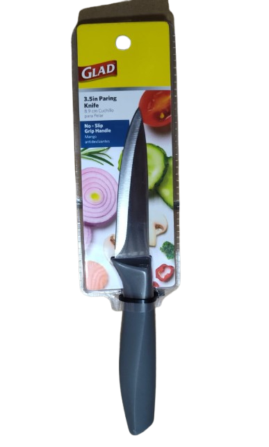 GLAD TPR HANDLE 3.5IN PARING KNIFE