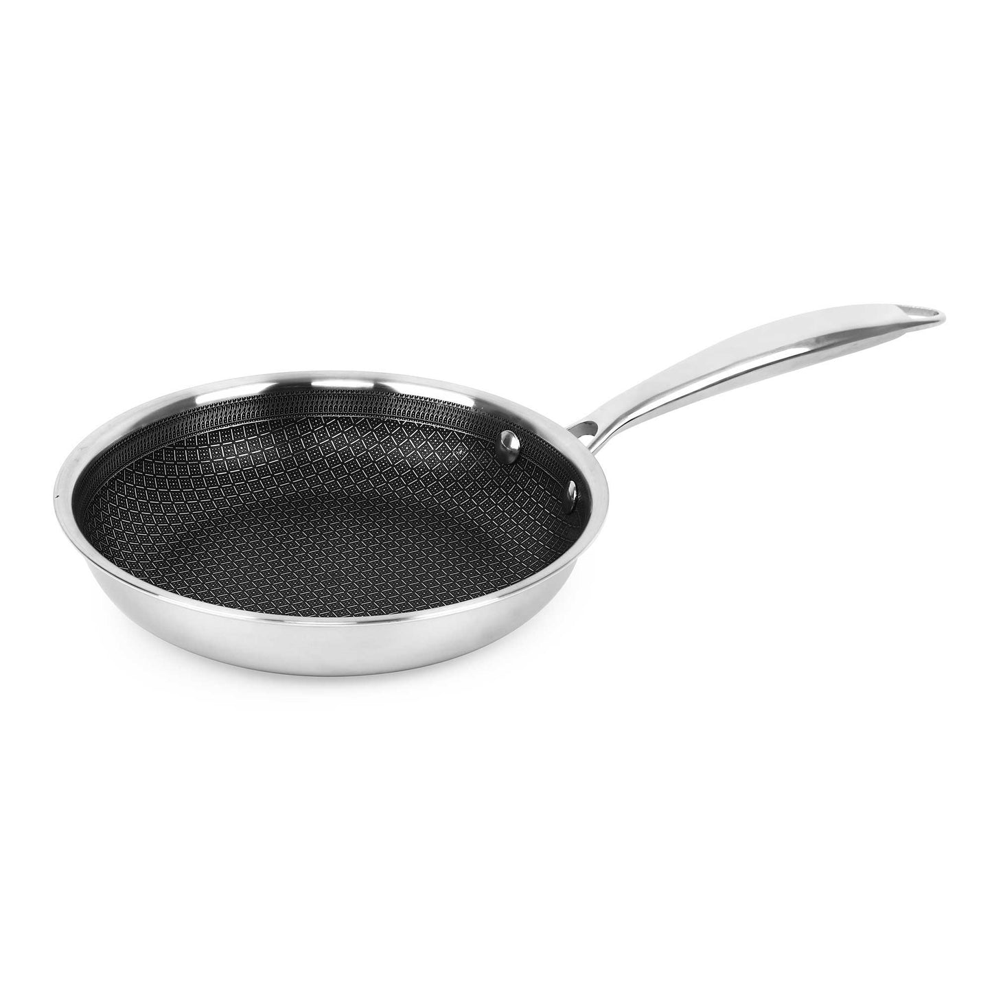 Brentwd 8'' Hybrid Non-Stick Stainless Steel, Fry Pan