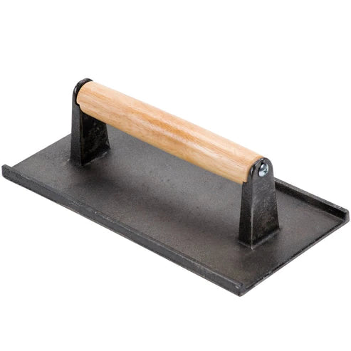 9" x 5" Rectangle Cast Iron Old School Meat Presser Steak Weight