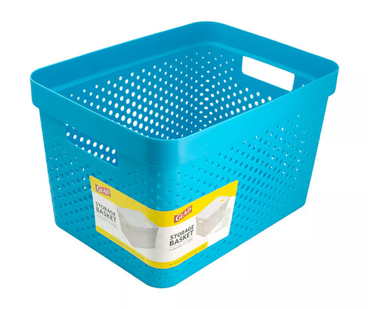 GLAD STORAGE BASKET4GAL/16L BLUE