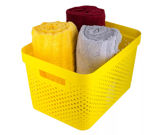 GLAD STORAGE BASKET 4GAL/16L YELLOW w/ SIOC
