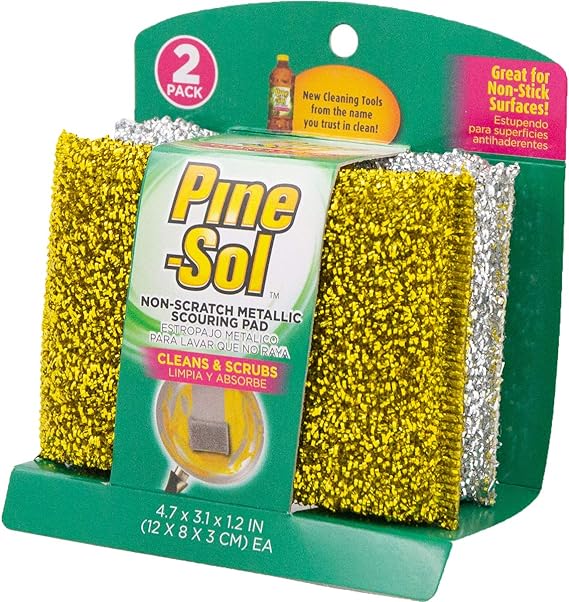PINE-SOL NON-SCRATCH METALLIC SCOURING PAD 2PK