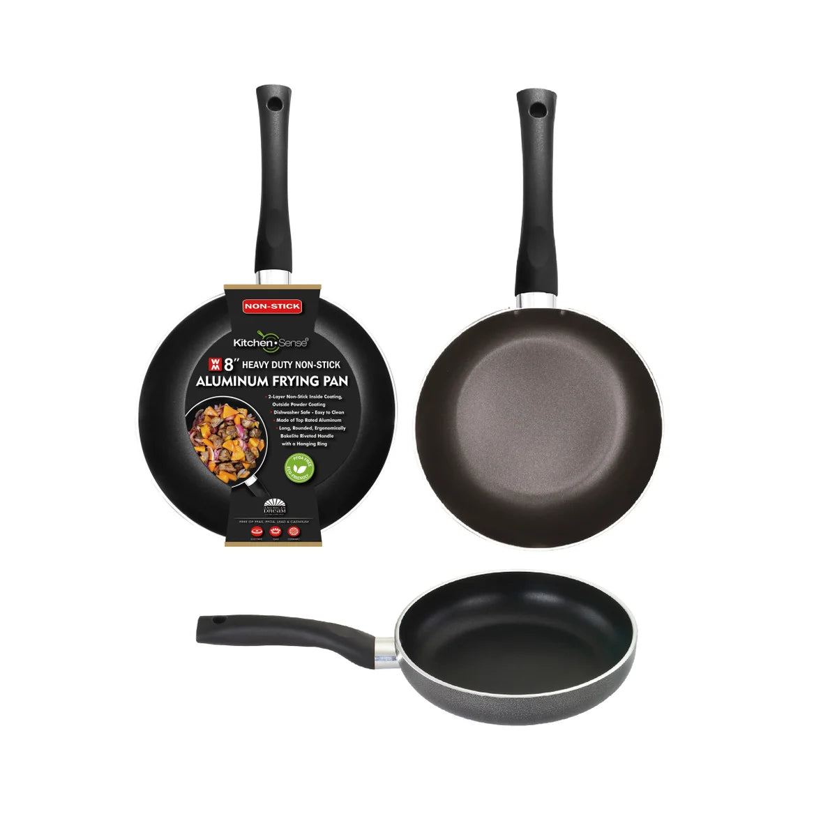 KITCHEN SENSE 8" Heavy Duty Non Stick Fry Pan