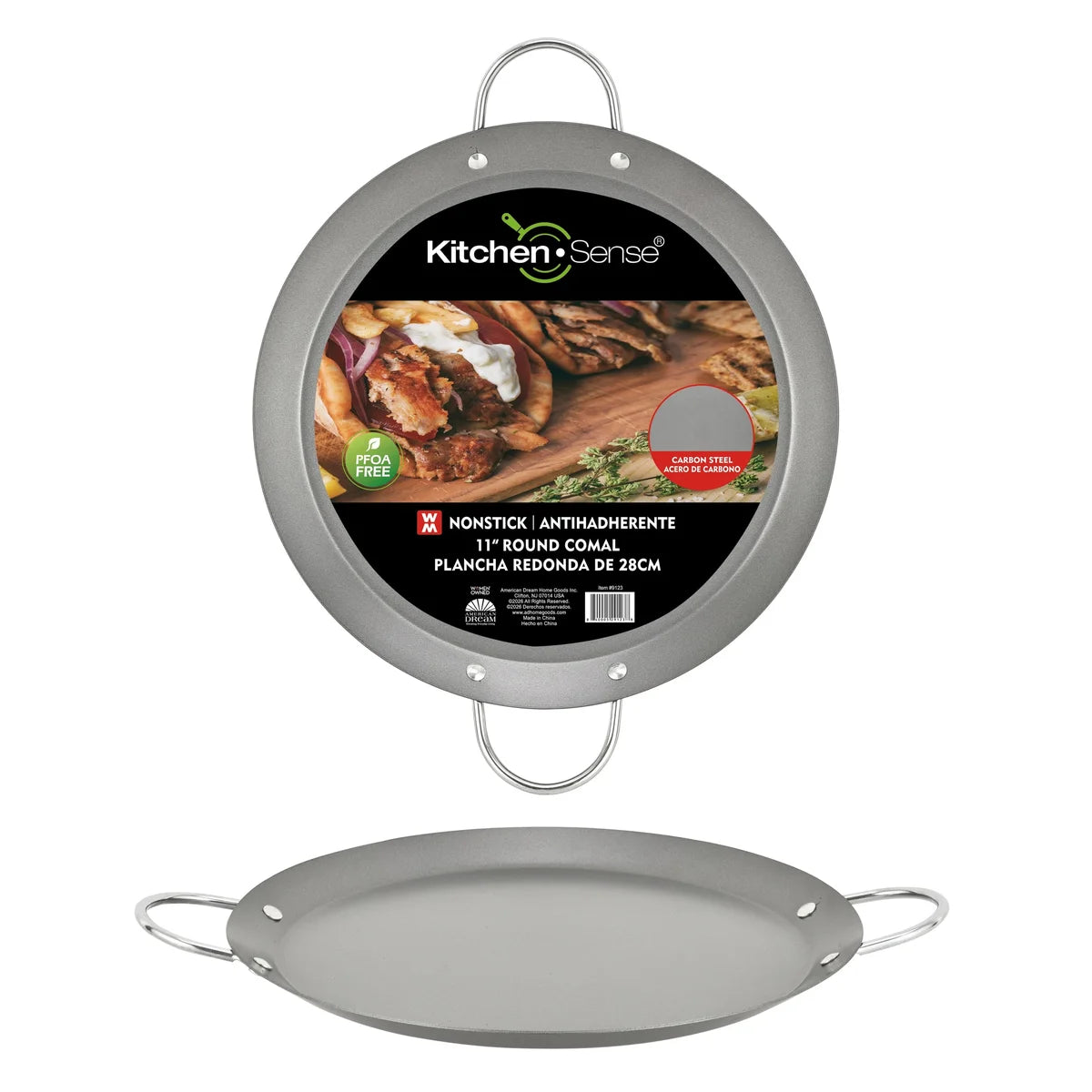 KITCHEN SENSE 11 CARBON STEEL NON STICK ROUND COMAL