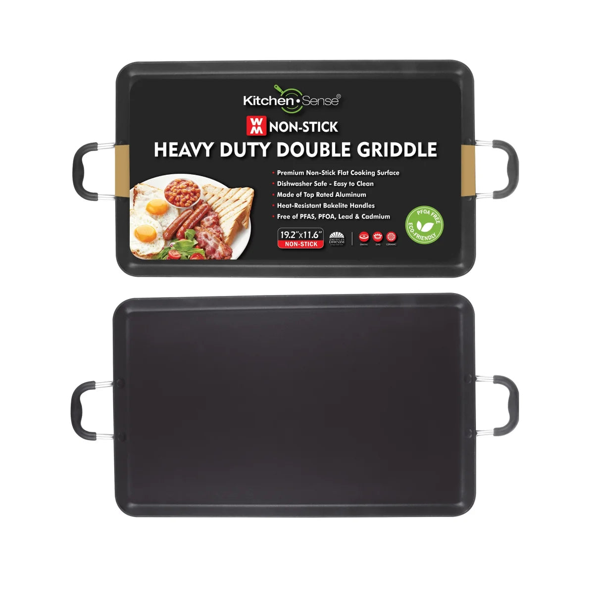 KITCHEN SENSE 19.2"x11.6" Heavy Duty Double Griddle