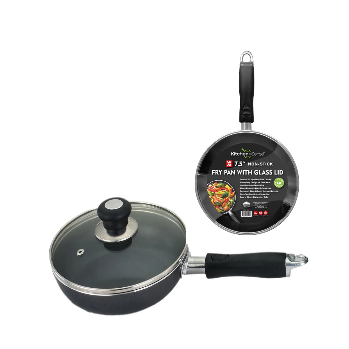 Kitchen Sense 7.5" Non-Stick Fry Pan with Glass Lid