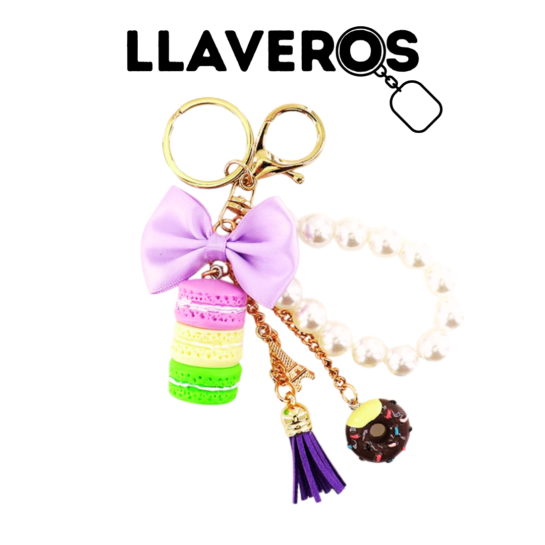 LLAVEROS DE PASTEL Y DONITAS