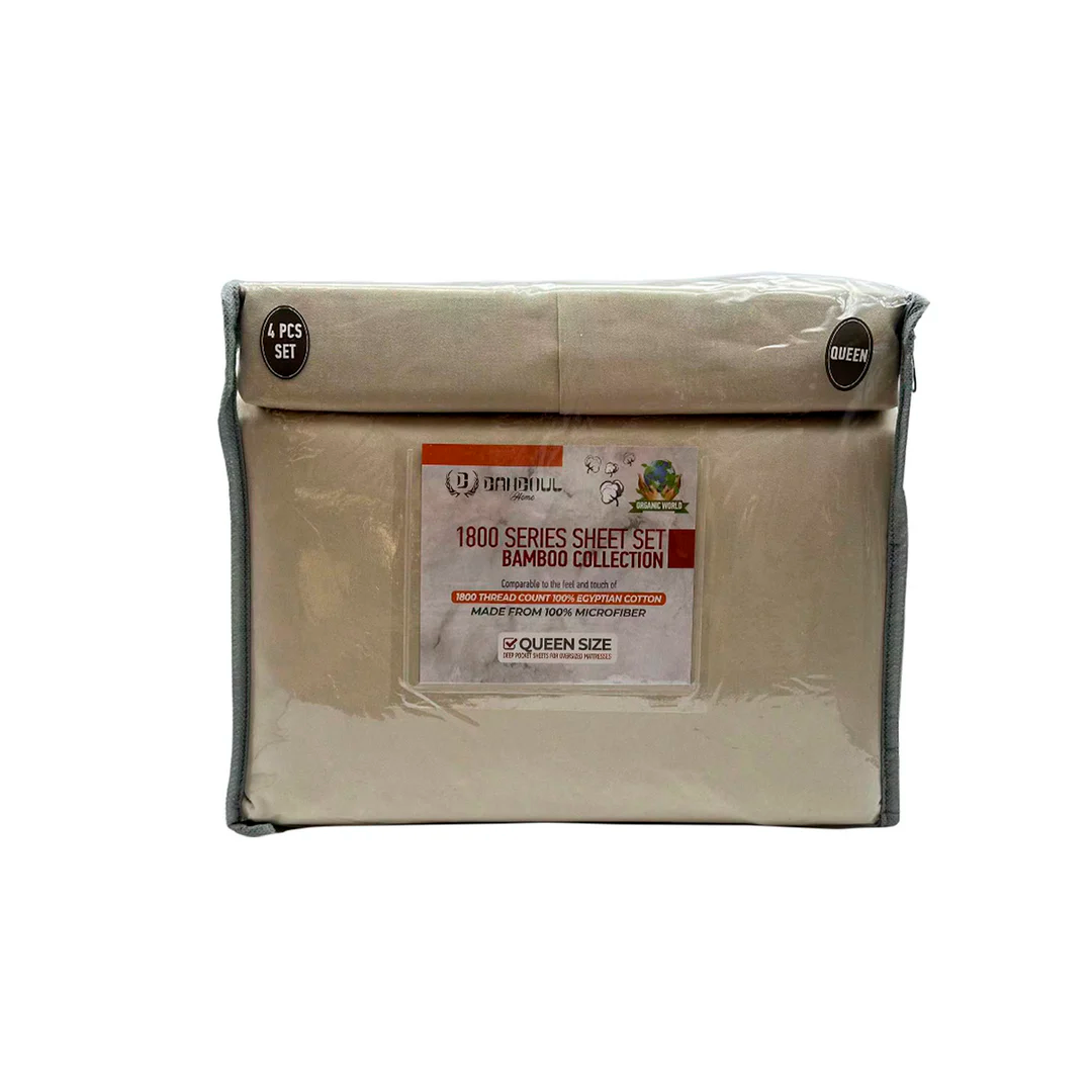 DAHDOUL QUEEN SOLID ASSORT. BAMBOO COLLECTION BED SHEET
