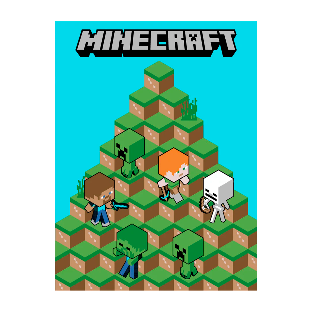 DAHDOUL "BLOCKS" MINECRAFT TWIN/FULL MINECRAFT RACHELLE BLANKET