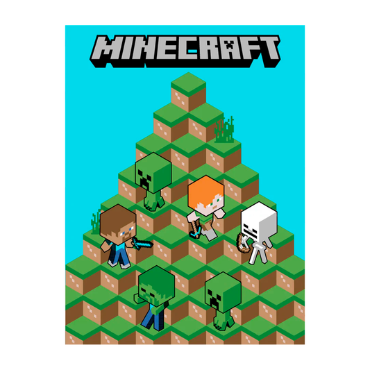 DAHDOUL "BLOCKS" MINECRAFT TWIN/FULL MINECRAFT RACHELLE BLANKET