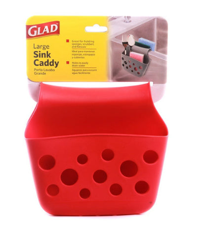 GLAD SINK CADDY LARGE RED w/ inner bag