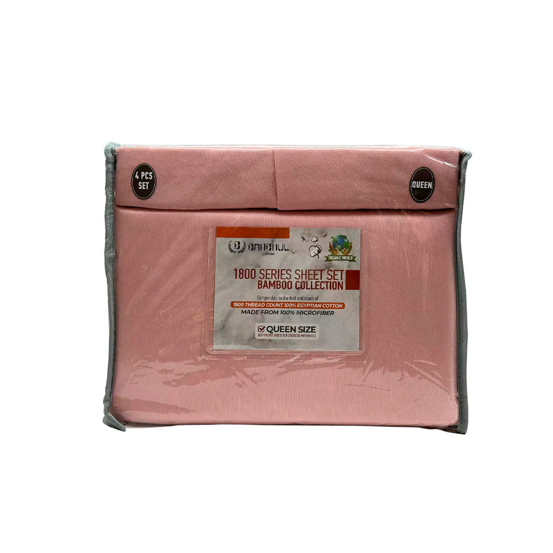 DAHDOUL FULL SOLID ASSORT BAMBOO COLLECTION BED SHEET