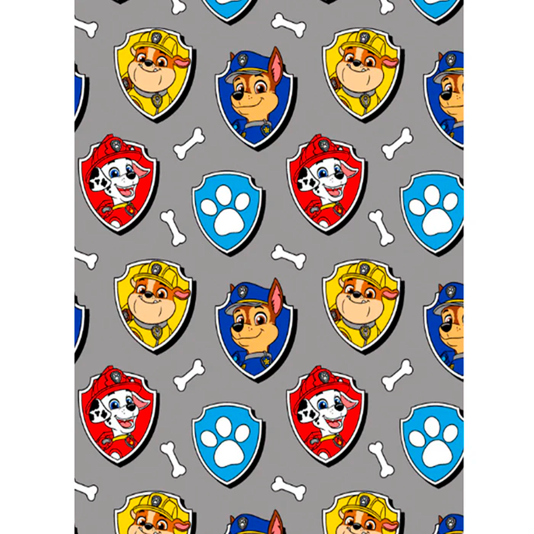 DAHDOUL "PUPS IN BADGES" PAW PATROL TWIN NICKELODEON FLANNEL ROTARY BLANKET