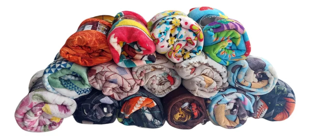 DAHDOUL Queen Printed Flannel Mega Throw