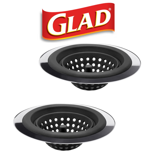 GLAD SINK STRAINER 2PK BLACK